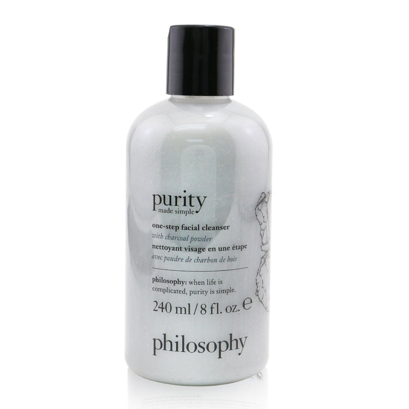 Philosophy Purity Made Simple - One Step Facial Cleanser with Charcoal Powder (Normal to Dry Skin)  240ml/8oz