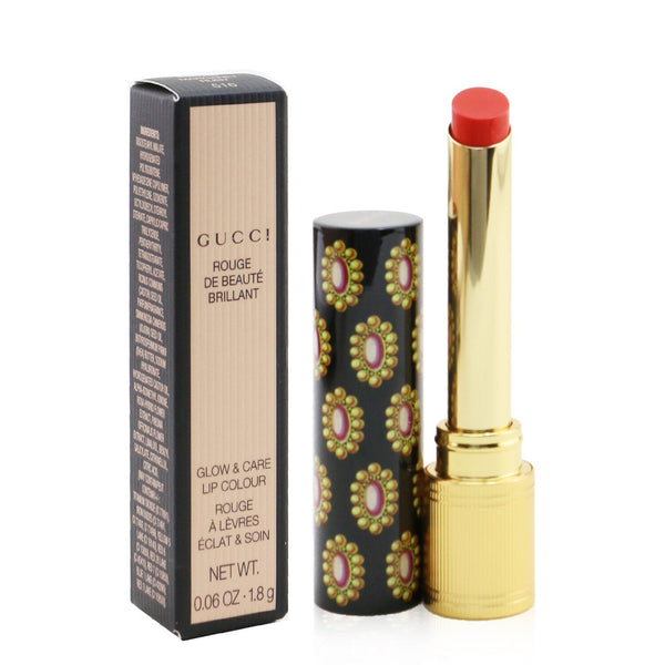 Gucci Rouge De Beaute Brillant Glow & Care Lip Colour - # 516 Margaret Ruby  1.8g/0.06oz