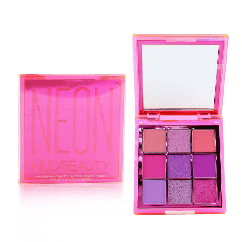 Huda Beauty Neon Obsessions Pressed Pigment Eyeshadow Palette (9x Eyeshadow) - # Neon Pink  9x1.1g/0.038oz