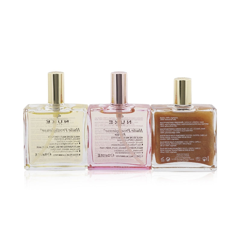 Nuxe Huile Prodigieuse Collection: Huile Prodigieuse Dry Oil 50ml + Huile Prodigieuse Florale Dry Oil 50ml + Huile Prodigieuse Or Dry Oil 50ml  3x 50ml/1.6oz