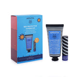 Apivita Bee Protective Hypericum Set: Hand Cream Hypericum & Beeswax 50ml+ Lip Care Cocoa Butter SPF20 4.4g  2pcs