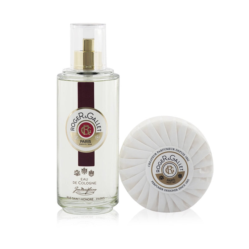 Roger & Gallet Jean Marie Farina (Extra-Vieille) Coffret: Eau De Cologne Spray 100m/3.3oz + Perfumed Soap 100g/3.5oz  2pcs