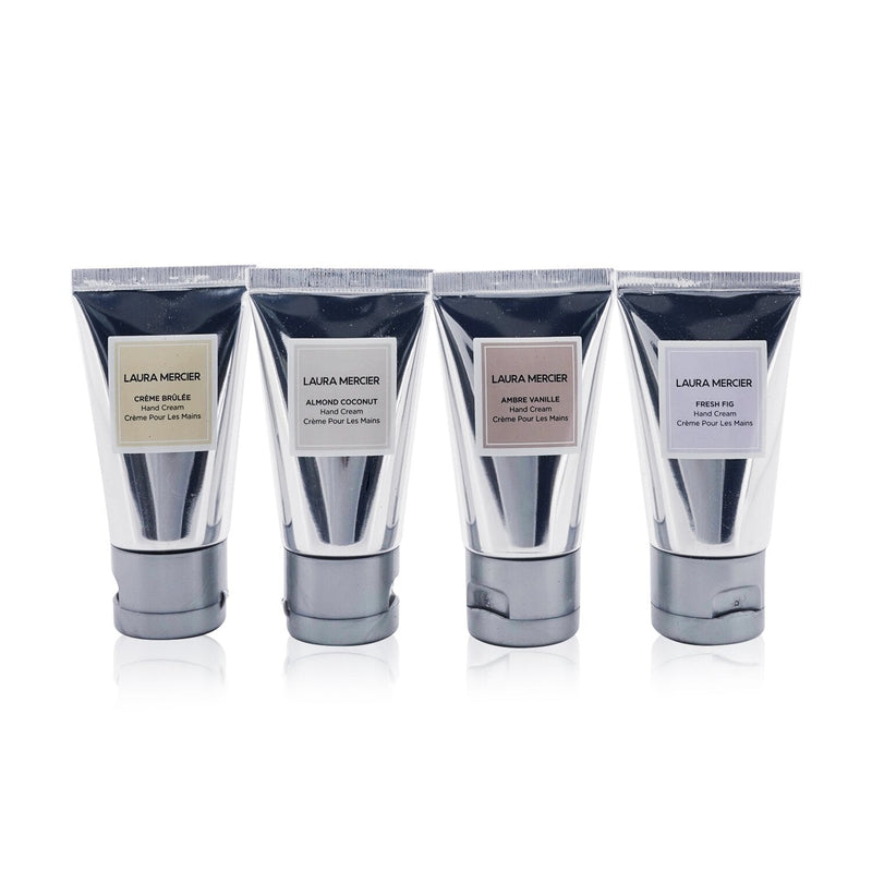 Laura Mercier Party Of Four Hand Cream Set: (Fresh Fig + Almond Coconut + Ambre Vanille + Creme Brulee) Hand Cream 30ml  4x 30ml/1oz