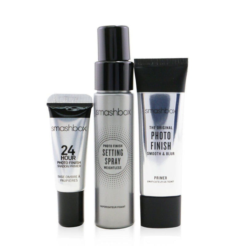 Smashbox Prep & Set For Face & Eyes Set (1x Smooth & Blur Primer 12ml + 1x Setting Spray 30ml + 1x 24 Hour Shadow Primer 4ml)  3pcs