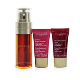 Clarins Double Serum & Super Restorative Collection: Double Serum 50ml+ Rose Radiance Cream 15ml+ Night Cream 15ml+ Bag  3pcs+1bag