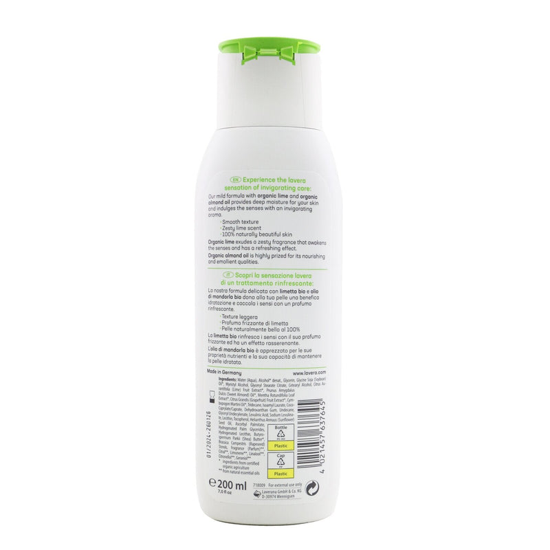 Lavera Body Lotion (Regreshing) - With Lime & Organic Almond Oil - For Normal Skin  200ml/7oz