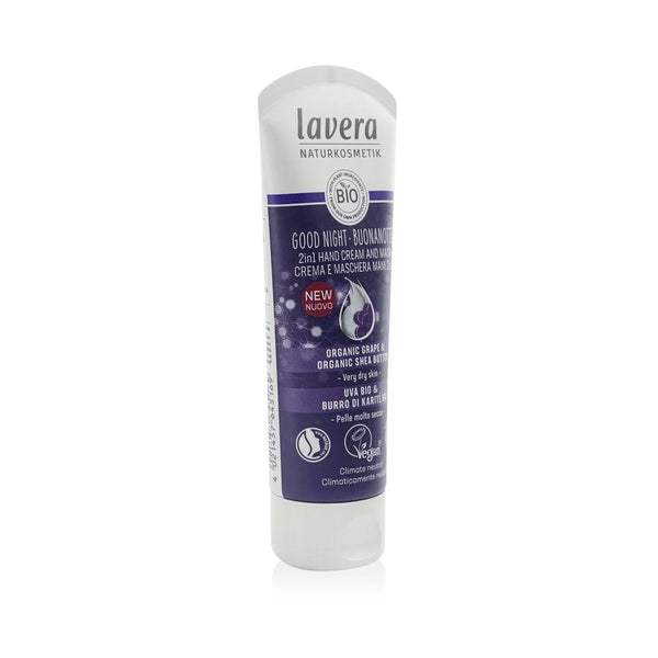 Lavera Good Night 2In1 Hand Cream & Mask Wirh Organic Grape & Organic Shea Butter - For Very Dry Skin  75ml/2.6oz