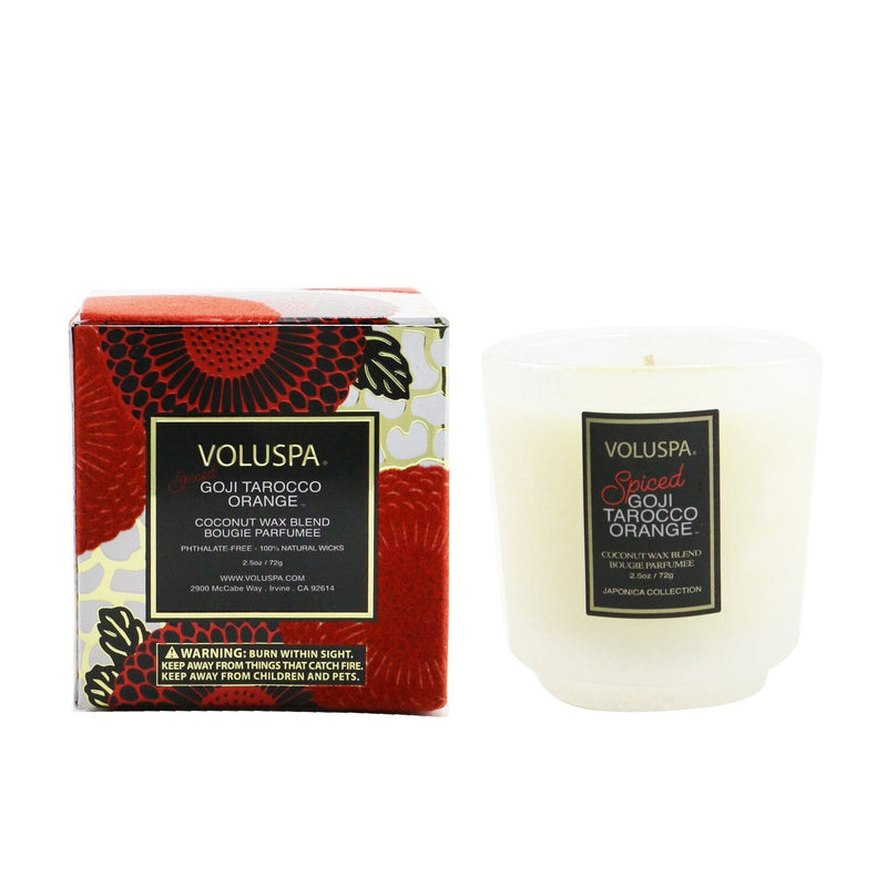 Voluspa Petite Pedestal Candle - Spiced Goji Tarocco Orange  72g/2.5oz