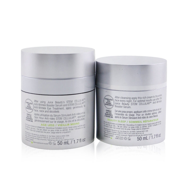 Juice Beauty Stem Cellular Day & Night Duo Set: Stem Cellular Anti-Wrinkle Moisturizer 50ml + Stem Cellular Anti-Wrinkle Overnight Cream  2x 50ml/1.7oz