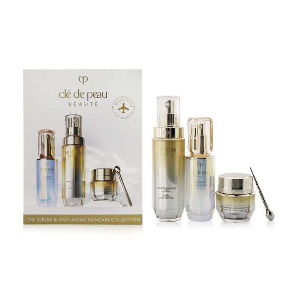 Cle De Peau The Serum & Anti-Aging Skincare Collection: The Serum 50ml+ Firming Serum Supreme 40ml+ Eye Contour Cream Supreme 15ml  3pcs