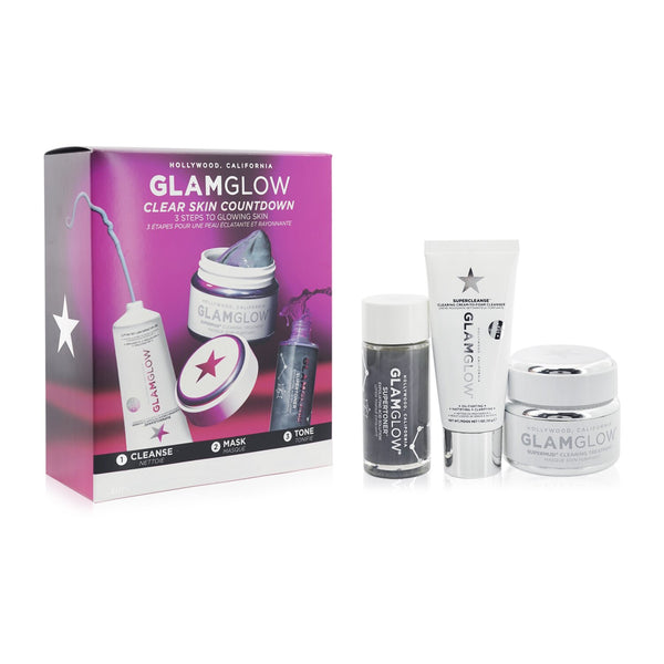 Glamglow Clear Skin Countdown Set: SuperCleanse 30g + Supermud 50ml + Supertoner 30ml  3pcs