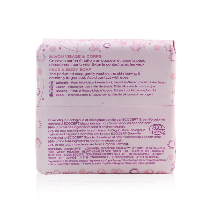 Melvita Rose Petals & Acacia Honey Soap  100g/3.5oz