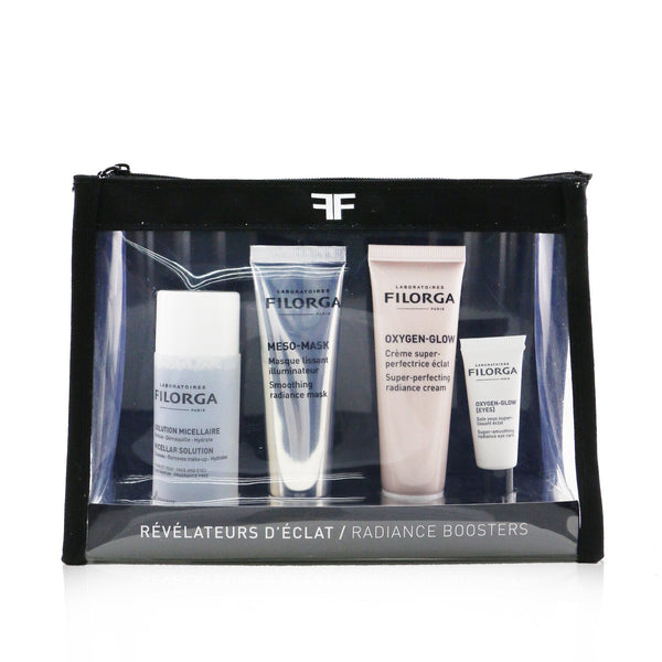 Filorga Radiance Boosters Set: Micellar Solution 50ml + Meso-Mask 30ml + Oxygen-Glow Cream 30ml + Oxygen-Glow Eye Cream 4ml  4pcs