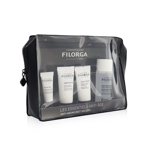 Filorga Anti-Ageing Best-Sellers Set: Micellar Solution 50ml + Time-Filler 15ml + Meso-Mask 15ml + Optim-Eyes 4ml  4pcs