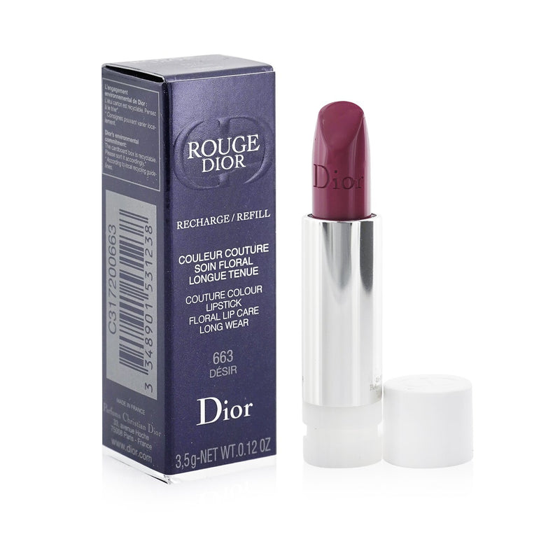 Christian Dior Rouge Dior Couture Colour Refillable Lipstick Refill - # 663 Desir (Satin)  3.5g/0.12oz