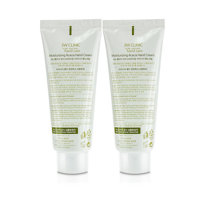 3W Clinic Hand Cream Duo Pack - Acacia  2x100ml/3.38oz