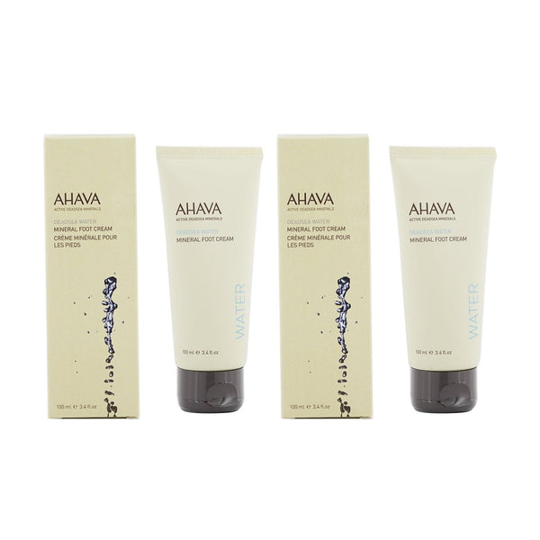 Ahava Deadsea Water Mineral Foot Cream Duo Pack  2x100ml/3.4oz