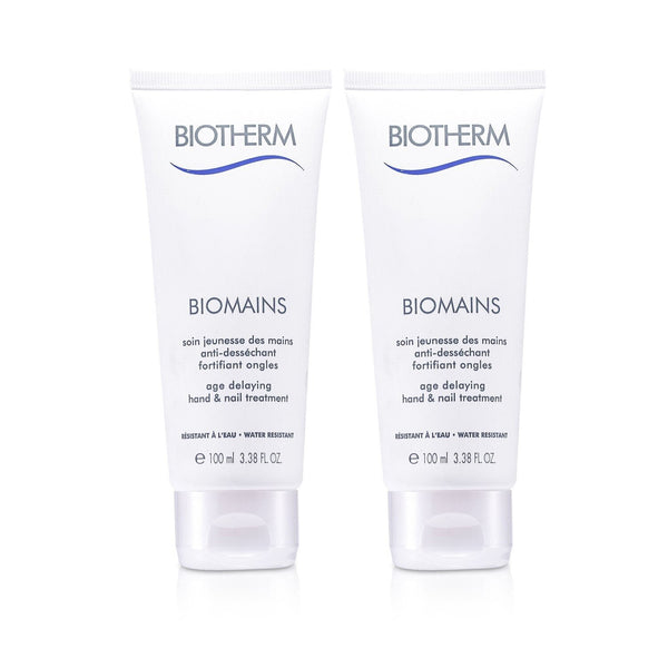 Biotherm Biomains Age Delaying Hand & Nail Treatment Duo Pack - Water Resistant  2x100ml/3.38oz