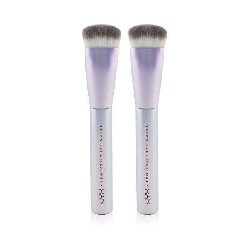 NYX Holographic Halo Sculpting Buffing Brush Duo Pack  2pcs