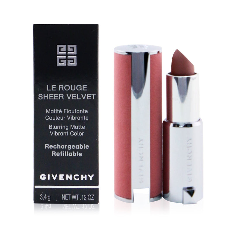 Givenchy Le Rouge Sheer Velvet Matte Refillable Lipstick - # 10 Beige Nude  3.4g/0.12oz