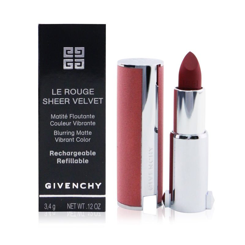 Givenchy Le Rouge Sheer Velvet Matte Refillable Lipstick - # 37 Rouge Graine  3.4g/0.12oz