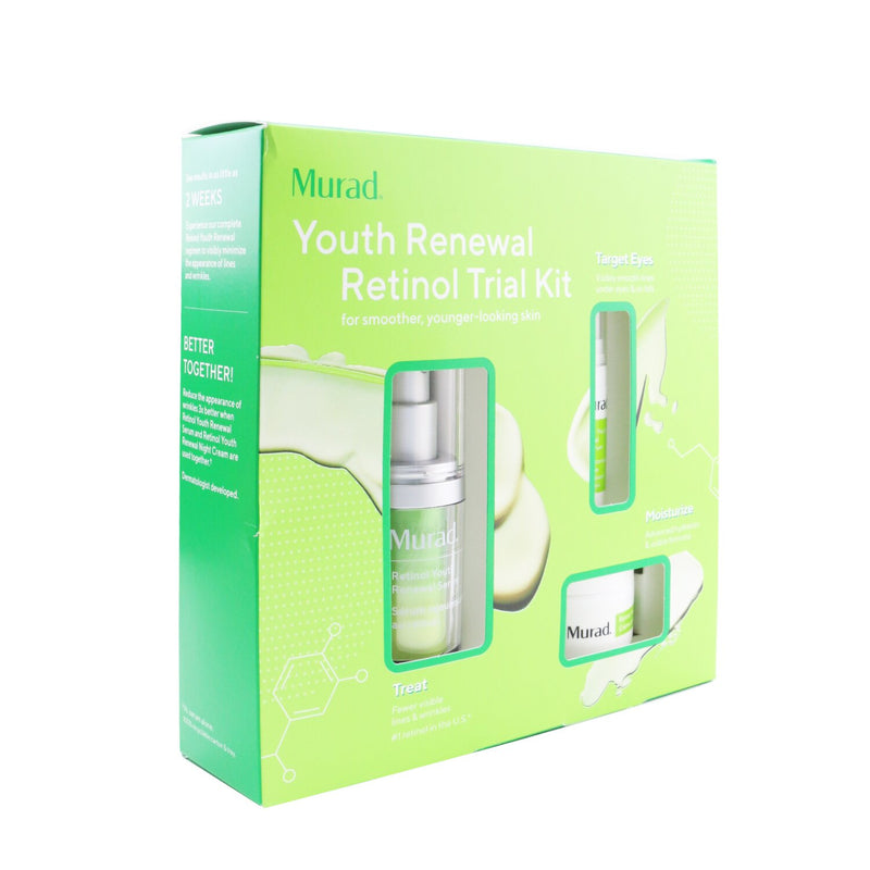 Murad Youth Renewal Retinol Trial Kit: Retinol Youth Renewal Serum 15ml + Retinol Youth Renewal Eye Serum 5ml + Retinol Youth Renewal Night Cream 15ml  3pcs