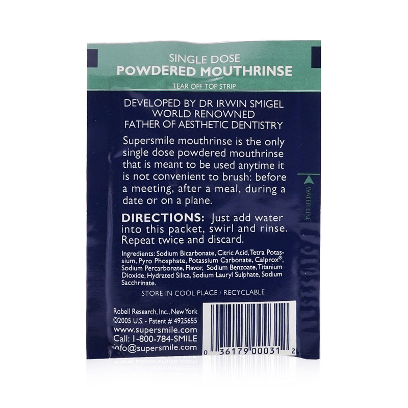 Supersmile Single Dose Powdered Mouthrinse - No Alcohol/Sugar (Box Slightly Damaged)  60x1.7g/0.06oz