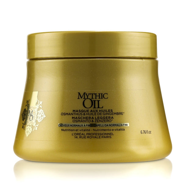 L'Oreal Professionnel Mythic Oil Oil Light Masque with Osmanthus & Ginger Oil - Normal to Fine Hair (Bottle Slightly Dented)  200ml/6.76oz