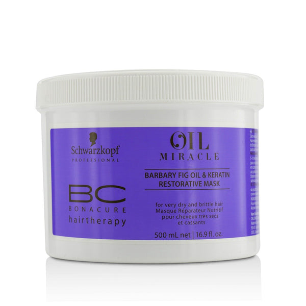 Schwarzkopf BC Bonacure Oil Miracle Barbary Fig Oil & Keratin Restorative Mask - For Very Dry and Brittle Hair (Exp. Date: 06/2022)  500ml/16.9oz