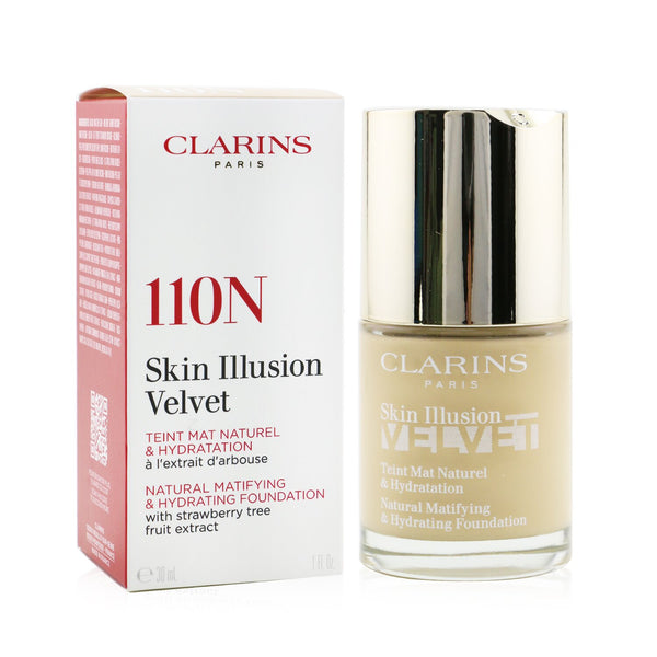 Clarins Skin Illusion Velvet Natural Matifying & Hydrating Foundation - # 110N Honey  30ml/1oz