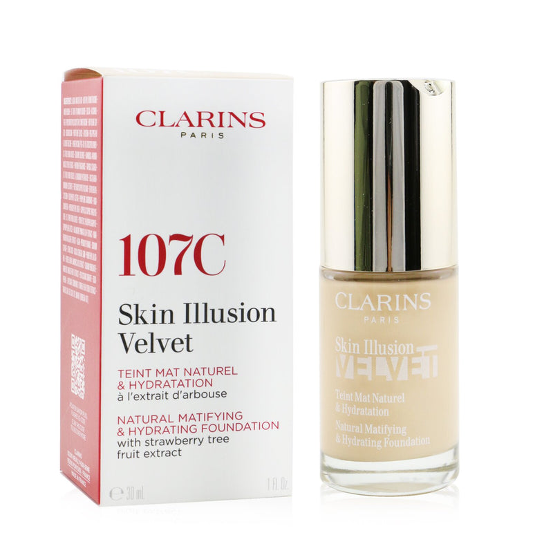 Clarins Skin Illusion Velvet Natural Matifying & Hydrating Foundation - # 107C Beige  30ml/1oz