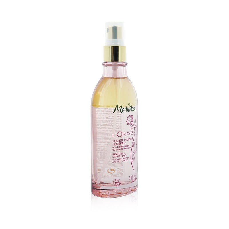 Melvita L'Or Rose Beautiful Light Legs With Pink Beries & Mint Water  100ml/3.3oz