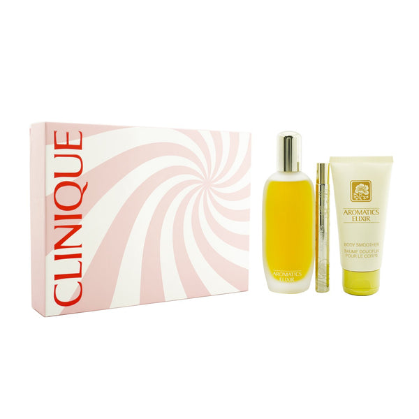 Clinique Aromatics Elixir Riches Coffret: Parfum Spray 100ml/3.4oz + Body Smoother 75ml/2.5oz + Parfum Spray 10ml/0.34oz  3pcs