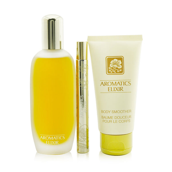 Clinique Aromatics Elixir Riches Coffret: Parfum Spray 100ml/3.4oz + Body Smoother 75ml/2.5oz + Parfum Spray 10ml/0.34oz  3pcs