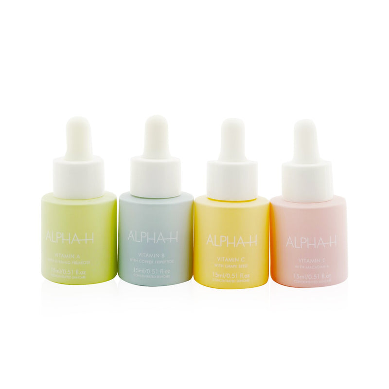 Alpha-H Vitamin Profiling Collection: Vitamin A 15ml+ Vitamin B 15ml+ Vitamin C 15ml+ Vitamin E 15ml  4x15ml/0.51oz