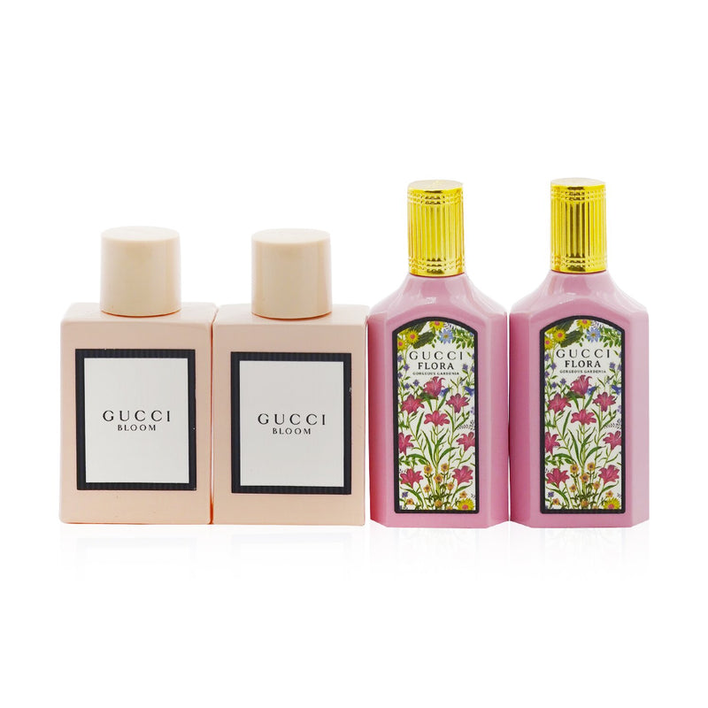Gucci Miniatures Coffret: 2x Bloom EDP + 2x Flora Gorgeous Gardenia EDP  4x5ml/0.16oz