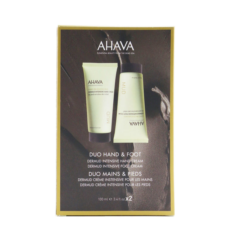 Ahava Mud Hand & Foot Duo Kit: Dermud Intensive Hand Cream 100ml+ Dermud Intensive Foot Cream 100ml  2pcs