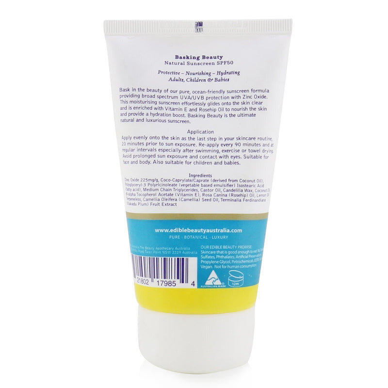 Edible Beauty Basking Beauty Natural Sunscreen SPF 50 (Exp. Date 10/2022)  100g/3.4oz