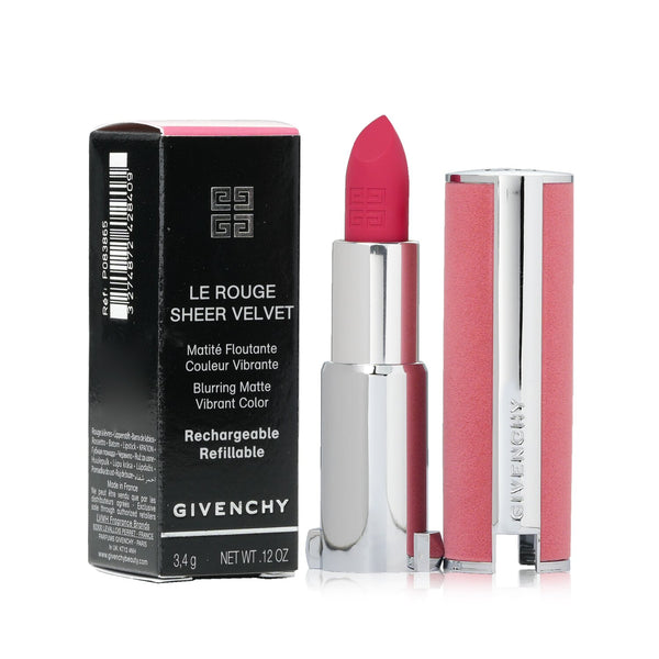 Givenchy Le Rouge Sheer Velvet Matte Refillable Lipstick - # 23 Rose Irresistible  3.4g/0.12oz