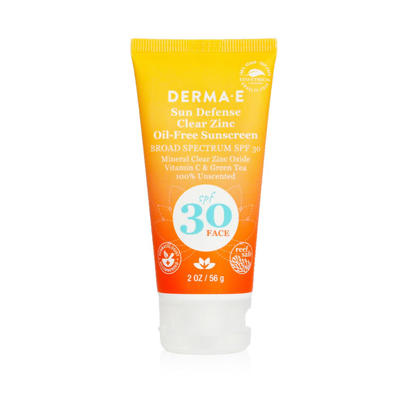 Derma E Sun Defense Clear Zinc Oil Free Sunscreen SPF 30 - Face  56g/2oz