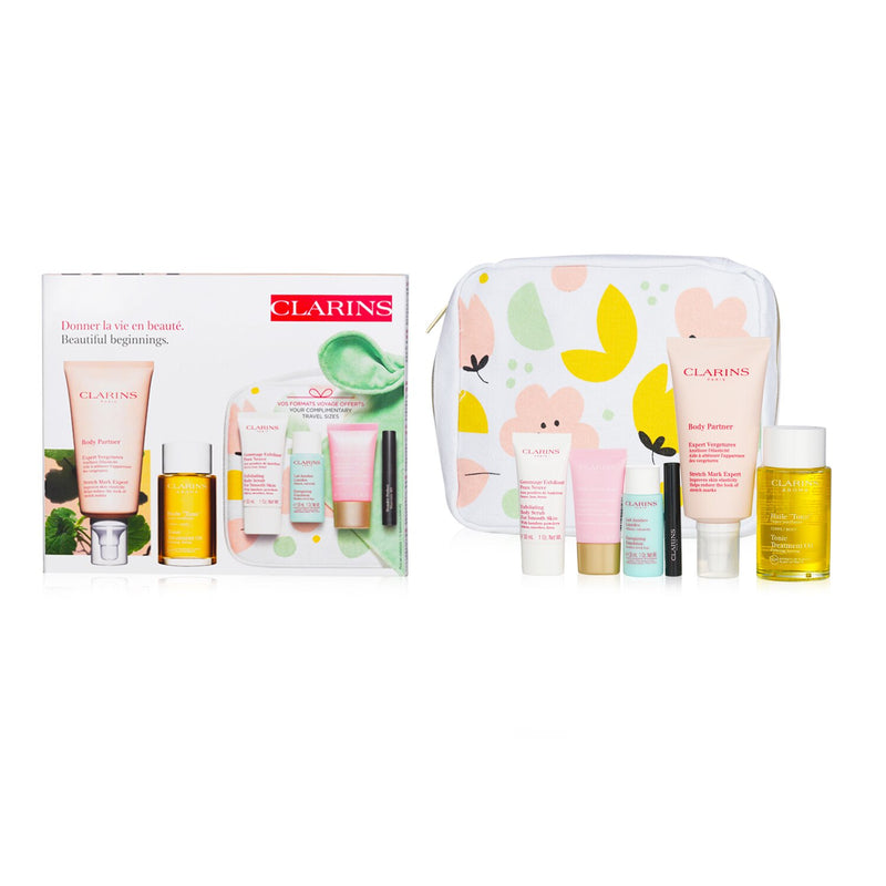 Clarins Beautiful Beginnings Set  6pcs+1suitcase