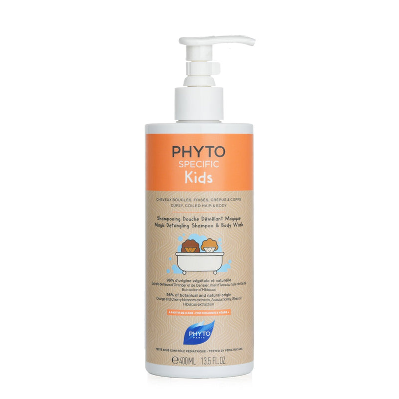 Phyto Phyto Specific Kids Magic Detangling Shampoo & Body Wash - Curly, Coiled Hair & Body (For Children 3 Years+)  400ml/13.5oz