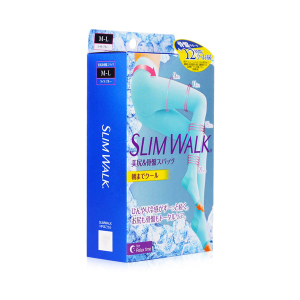 SlimWalk Cooling Compression Sleep Pantyhose - # Light Blue (Size: M-L)  1pair