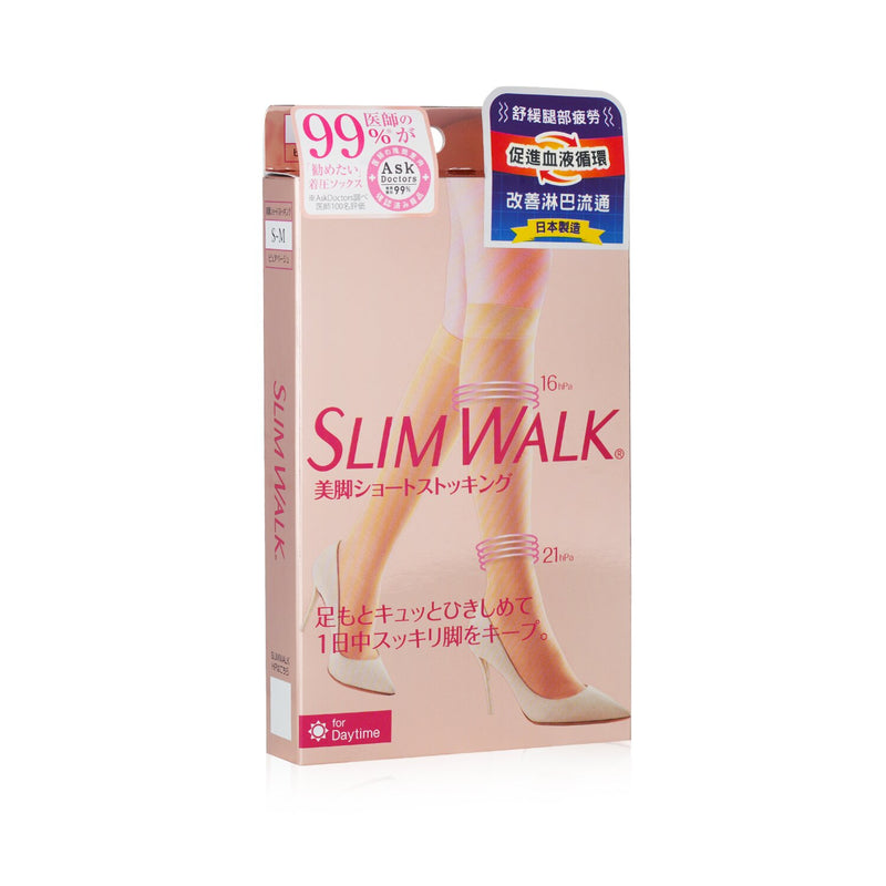 SlimWalk Compression Stockings for Beautiful Legs - # Beige (Size: S-M)  1pair