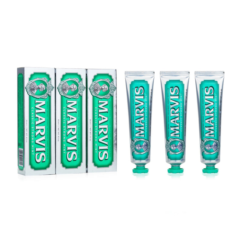 Marvis Trio Set: 3x Classic Strong Mint Toothpaste With Xylitol  3x85ml/4.5oz
