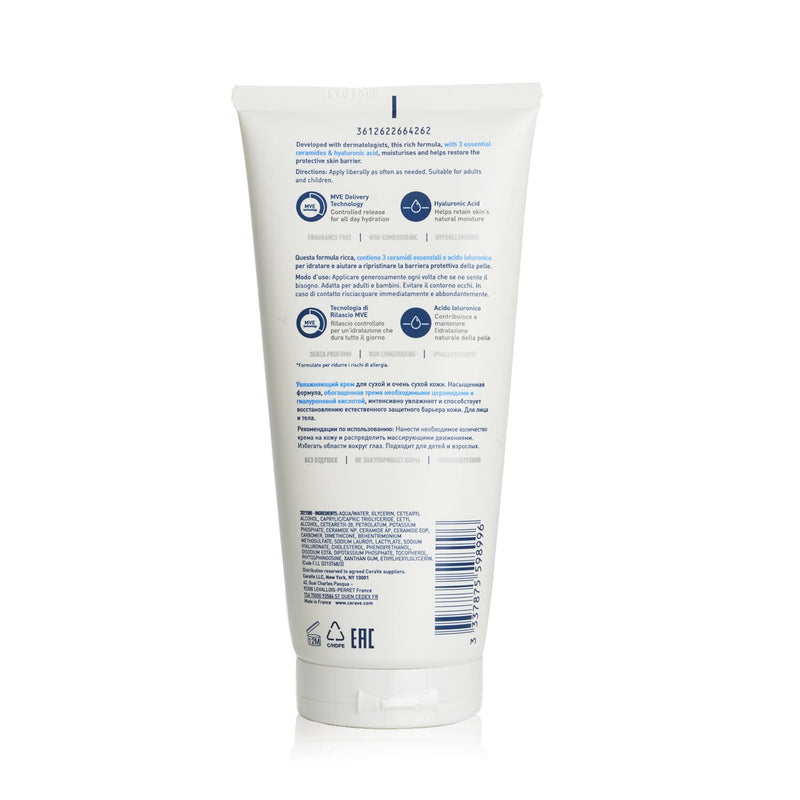 CeraVe Moisturising Cream For Dry to Very Dry Skin  177ml/6oz