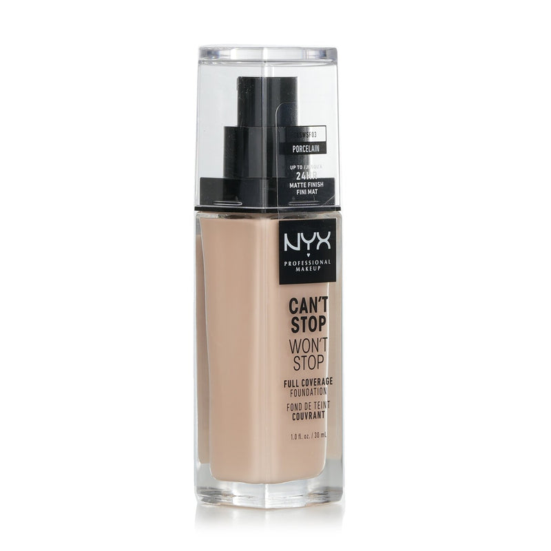 NYX Can't Stop Won't Stop Full Coverage Foundation - # Porcelin  30ml/1oz