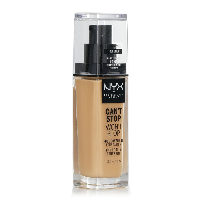 NYX Can't Stop Won't Stop Full Coverage Foundation - # True Beig  30ml/1oz