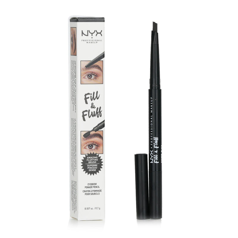 NYX Fill & Fluff Eyebrow Pomade Pencil - # Black  0.2g/0.007oz