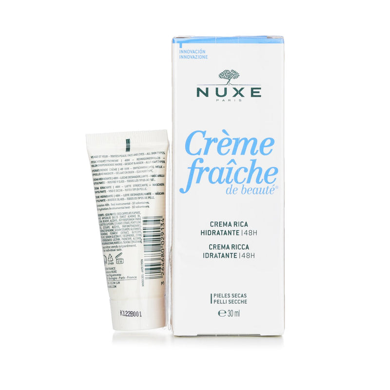 Nuxe Creme Fraiche De Beaute 48HR Moisturising Rich Cream Gift Set (For Dry To Very Skin, Even Sensitive)  30ml+15ml